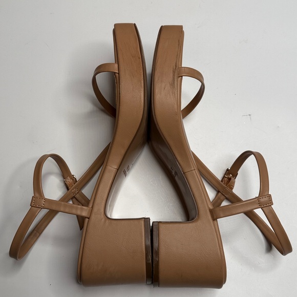 ABERCROMBIE Retro Strappy Platform Heels S-453 Sz 9 - Picture 5 of 7